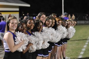Cheerleaders pose for a picture before the St. Amant game on September 23, 2016.