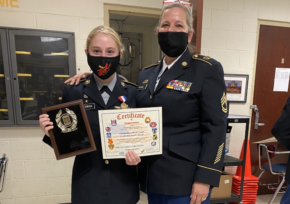 JROTC Cadet Wins Second Place in District Competition
