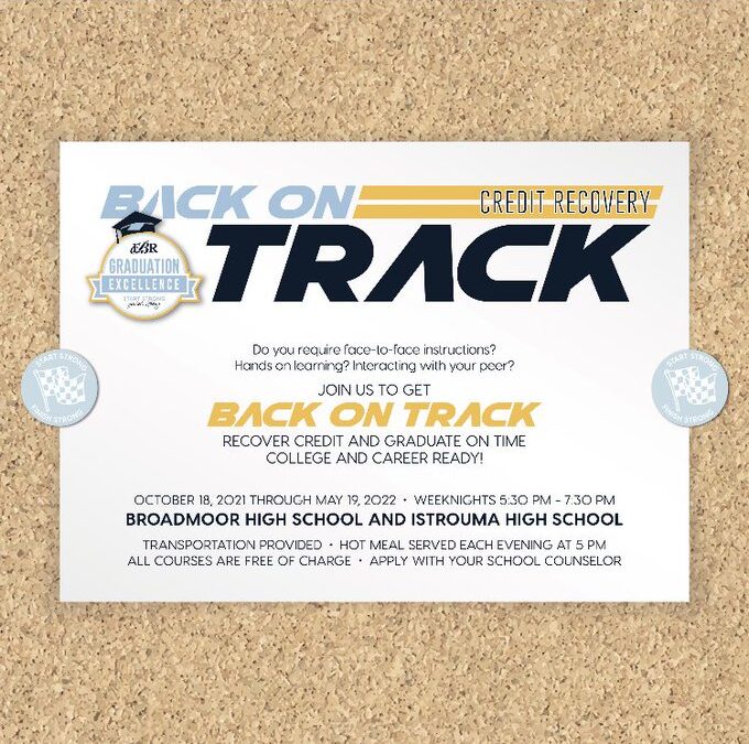 EBR Offers “Back on Track” Credit Recovery Initiative