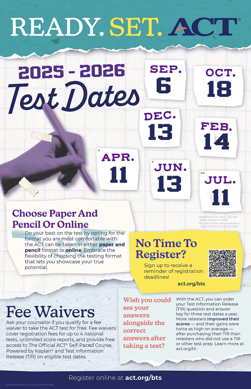 ACT Test Dates Poster